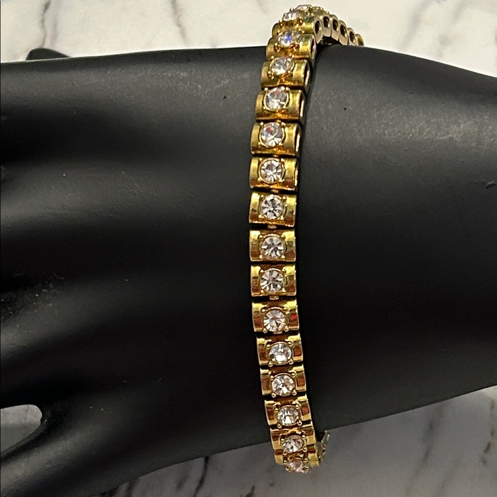 Gold and Silver Rhinestone Bracelet